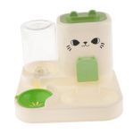 Leeqinersw Automatic Pet Feeder 2 In 1 Dispenser Water Bowl Food Container Pp Material Detachable Split Design Suitable For Smal