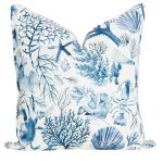 Blue Coast Shells Scatter Cushion - Double-sided Print Feather Inner