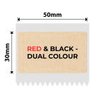 NB632 - - B1_PRO B21_PRO - 50X30MM - 230 Kraft Red & Black Text Dual Colour Vintage Frame Labels