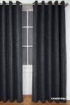 Simon Baker Amalfi Eyelet Curtain Charcoal Various Lengths - Charcoal W 265 X L 250CM