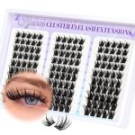 Fyonas Manga Lash Clusters Spiky Eyelash Clusters 150PCS C Curl Cluster Eyelash Extensions Fairy Lashes Clusters Natural Look 10