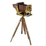 Metal Decoration Antique Camera On Stand Metal