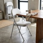 Portable Padded Leather Folding Chair