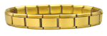 9MM Matte Metallic Gold Italian Charm Starter Bracelet Discontinued