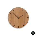 Orm Wooden Wall Clock Clear Varnish - 300 Mm Black Sleek