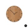 Orm Wooden Wall Clock Clear Varnish - 300 Mm / Black / Sleek