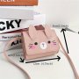 Cute Cartoon Rabbit Shoulder Bags For Girls - Synthetic Material Perfect For Gifts