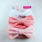 Set Of 3 Bow Headbands Peach Set Of 3 - The Purple Lovey