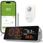 Mocreo Wifi Remote Refrigerator Thermometer 1 3 Mile Long Range Freezer Alarm IP66 Waterproof App Email Alert With Digital Monit