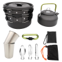 Camping Cookware Set For Hiking Backpacking Cooking Picnic