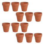 Garden MINI Ceramic Terracotta Succulent Flower Pot Set Of 12 8CM