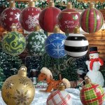 1PC Pvc Inflatable Christmas Decoration Ball Xmas Home Or Yard Ornaments Home Decor Outdoor Decor Indoor Decor Yard Decor Garden