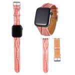 For Apple Watch Series 7 45MM 6 & Se & 5 & 4 44MM 3 & 2 & 1 42MM Crocodile Texture