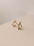 Hearts & Crosses Stud Earrings - 10K White Gold
