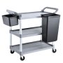 Plastic Tea Trolley - 3 Tier With Bins - Smartchef