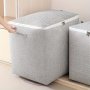 Large Capacity Multifunctional Storage Bags For Home Organization - Portable Dustproof Moisture-Resistant Clothes And Blanket Organizer Classic Style Fabric Bins For Bedroom And Wardrobe