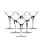 Fame 6 Piece Martini Glass Set Clear