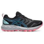 ASICS Women's Sonoma 6 Trail Running Shoes - Black deep Sea Teal - 4.5