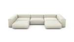 U-shape Sofa - Linen - Platinum - 377CM X 241CM