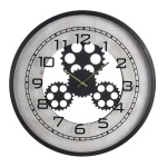 Exotic Designs – 48CM Metal Wall Clock – Black & Silver