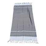 Rectangle Beach Towel - Grey And White