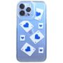 Blue Ace Of Hearts Card Print Phone Case Compatible With Iphone 13 Pro - Transparent
