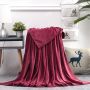 Nu Dekor - Ultra Soft Fleece Throw Blanket - Queen - Maroon - 180X200CM