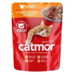 Catmor Cat Food Adult Beef Chunks In Gravy 70G