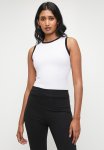 Superbalist Tipping Boat Neck Neck Vest - White & Black Tipping