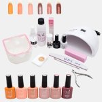 High Quality Uv led Glam Gel Nail Polish Starter & Soak Off Kit - Champagne