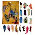 60PCS Vibrant Feather Stickers - Perfect For Scrapbooking Journals & Decor Animal Prints Self-adhesive Pet Material