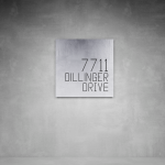House Number D16 - 800 X 800 Matt Silver Cool White