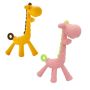 Teether Giraffe Silicone 2 Set Pink/yellow