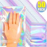 Holographic Laser-sealed Bags - 30 50 100PCS Resealable & Waterproof Perfect For Candy Jewelry Gifts Durable Storage Solution Fo