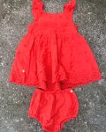 Woolworths Red Tonal Floral Dress And Bloomer 6 121M