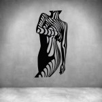 Lines Woman Silhouette - Rust Coat L 500 X H 1000MM