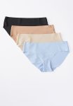 Cotton On The Invisible Bikini Brief 4PACK - Black frappe maple Sugar windsurfer