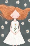 Flower Girl - Wall Art Print - A1
