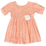 Baby Girl Peach Dress Soft Viscose