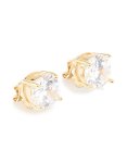 Goldair Gold Plated Cubic Zirconia Clip-on Stud Earrings