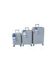 Smte Unbreakable Travel Luggage 3 Piece Suitcases Spinner Silver With Keychain