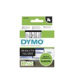 Dymo D1-TAPE 24MM X 7M Black On Clear