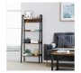 4 Tier Ladder Bookshelf Industrial Bookcase Wood With Metal Frame