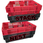 Nest & Stack Freezer Crate Black