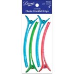 Diane Duckbill Clips Plastic Assorted Colours 4 Inch 4 PACK