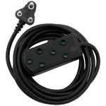 3M Ellies Side-by-side Heavy-duty Extension Lead Black