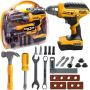 Kids Tool Set With Tool Box & Electronic Toy Drill Pretend Play Kids