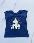 Woolworths Navy Unicorn T Shirt 3 6M