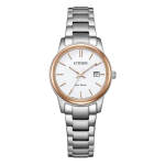 Eco-drive Dress Watch Stainless Steel White Dial