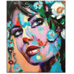 Flowery Mood Painting By Lana Frey Wall Art Canvas Print 1220 X 1010